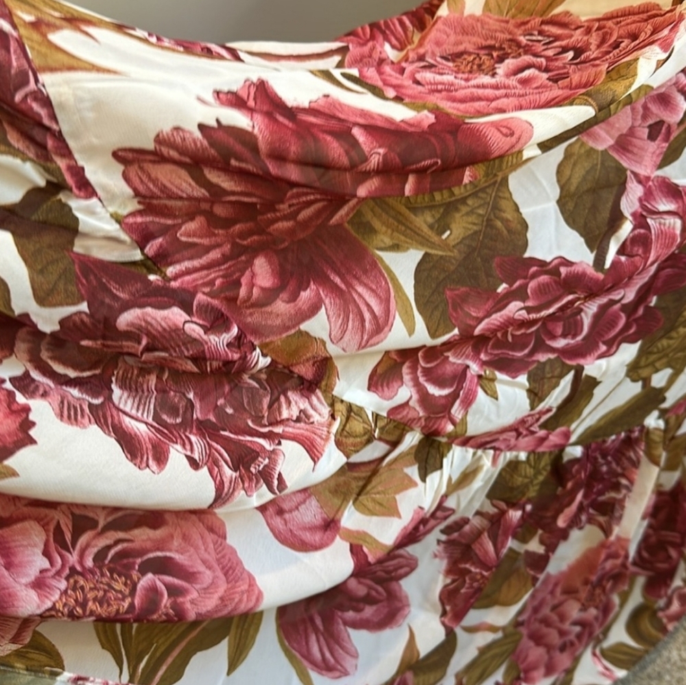JOYFOLIE SEVERINE DRESS IN SHEER BOUGAINVILLE A FLORAL - Picture 4 of 12